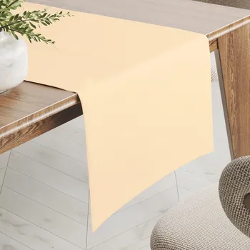 ubrus Bavlněný keprový běhoun na stůl KEP-002 Vanilkový 20x160 cm