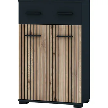 Komoda ZEMURA komoda se šuplíkem, dub Artisan/antracit