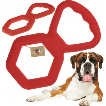 Hračka pro psa Kousátko pro psy Wesoły Pupil Hračka pro psy MOCNY GRYZAK z gumy TPR pro přetahování a aportování, ODOLNÁ GUMA XL