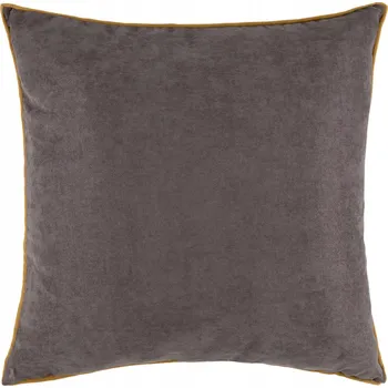 Povlak na polštářek Dekorační povlak na polštář 40x40 cm, měkká semišová látka, tmavě šedá s lemováním
