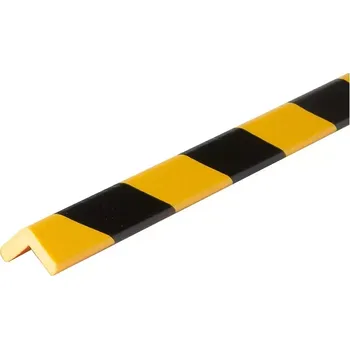 Dětská zábrana Černo-žlutá pěnová ochrana rohů zdí a stěn typ E - délka 100 cm, šířka 2,6 cm, výška 2,6 cm