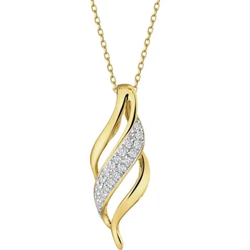 Přívěsek Zlatý přívěsek s diamanty - 0,05 ct - ryzost 585 - 214.225