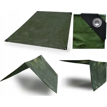 Krycí plachta Podlážka pod stan, odolná a pevná plachta stan 3 x 4 m, zesílené rohy, 80 g/m2 .4