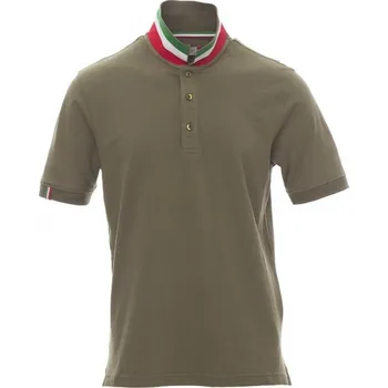 Payperwear Polokošile Nation s vlajkou na vnitřní straně límečku Barva: vojenská zelená - Itálie, Velikost: 4XL