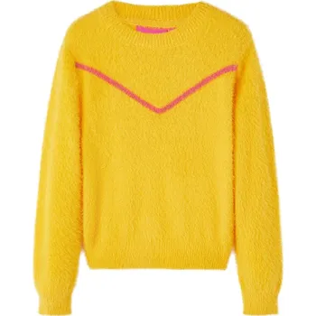 Chlapecký svetr Dětský svetr pletený tmavě okrový 116