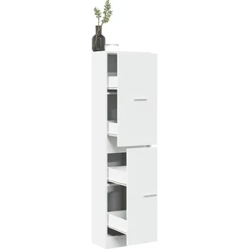 Skříňka na léky bílá 30 x 41 x 174,5 cm kompozitní dřevo