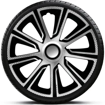 Poklice na kolo J-TEC Poklice na kola - kryty kol VERON carbon silver black 13" - sada 4 ks -