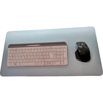 Podložka pod myš Podložka na stůl pod myš a klávesnici 30x60 cm oboustranná podložka světle modrá