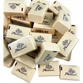 Pryž Guma na gumování Phoenix, odstíny šedé a stříbrná, 32 ks