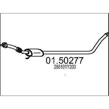Auto-moto Stredni tlumic vyfuku MTS 01.50277