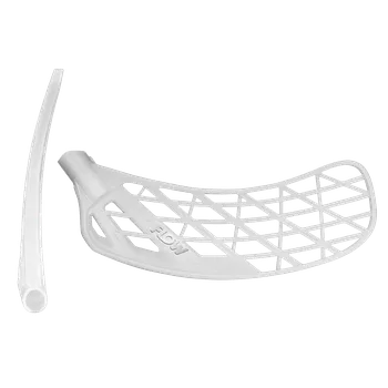 Florbalová čepel SALMING Flow Blade Endurance White L - Levá ruka dole/Bílá/středně tvrdá - Endurance (PE)