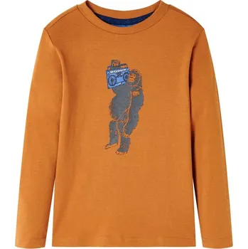 Chlapecké tričko Dětské tričko s dlouhým rukávem tmavě okrové 116