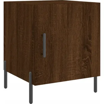 Noční stolek Noční stolek z dřevěného materiálu 40x40x50 cm, hnědý