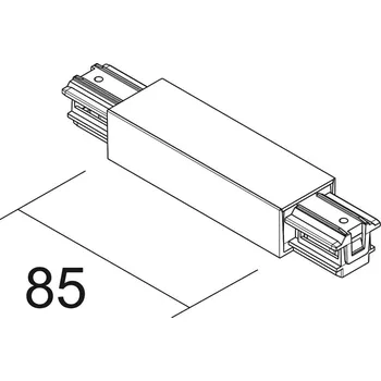 Lampička Ivela Napájecí zdroj SQUARE 48 V, černý, plast