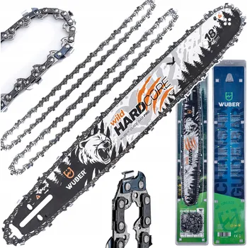 Pilová lišta Vodící lišta na řetězové pily Wuber 18" 45 cm s 2 řetězy 0.325