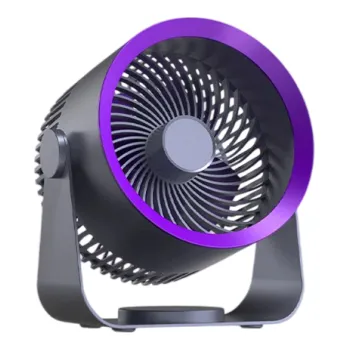 Domácí ventilátor Multifunkční bezdrátový ventilátor 4000mAh Šedý Přenosný tichý stolní ventilátor Nástěnný stropní ventilátor Chladič vzduchu ABS PP Silikon