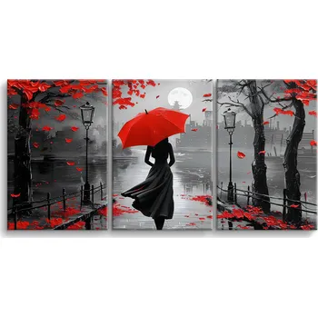 Obraz Obrazy na plátně do obýváku ložnice Dekorace Procházka v dešti 60x120