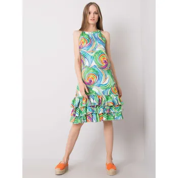 Dámské šaty Šaty CHA SK 0852.89P bílá zelená L/XL