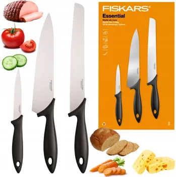 Sada nožů v pouzdře Fiskars Essential 3 ks