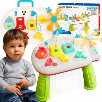 INTERAKTIVNÍ EDUKAČNÍ MANIPULAČNÍ STOLEK ZÁMEČKY ZÁSUVKY ZVUK MONTESSORI