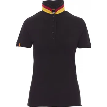 Dámské tričko Payperwear Dámská polokošile Nation s vlajkou na vnitřní straně límečku Barva: černá - Německo, Velikost: XL