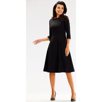 Dámské šaty Awama Každodenní šaty A594 Černá Basic Fit XL