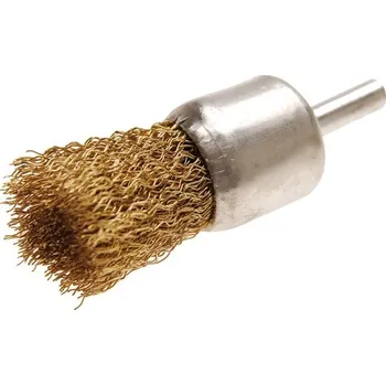 Brusný kartáč BGS Technic BGS 8364 Štětcový drátěný kartáč pr. 25 mm, zaplétaný, dřík 6 mm, ocelový