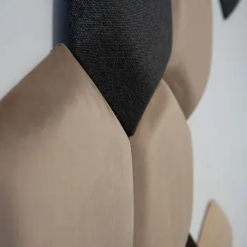 akustický panel Čalouněný panel nástěnný čtverec 30x30 cm světle šedá Luna 15