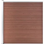 Zahradní plot dřevoplast 175 x 186 cm hnědý