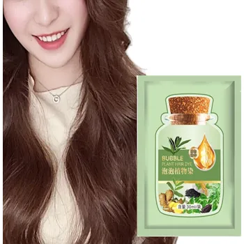 Barva na vlasy Přírodní bylinný barvicí šampon na vlasy 5 minut Krytí šedin Výživa Regenerace Jemné složení Rostlinné extrakty Bez podráždění kávová