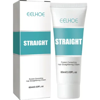 Stylingový přípravek Proteinový korekční krém na rovné vlasy 60 ml Keratin Kolagen Glycerol Vyhlazení kudrn Oprava poškození Lesk Elasticita Hydratace Péče