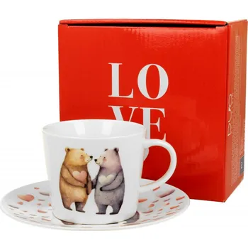 Porcelánový šálek s podšálkem BEARS 240 ml
