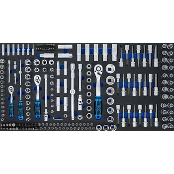 BGS 74434, Vložka do dílenského vozíku XL: sada nástrčných klíčů | 216dílná