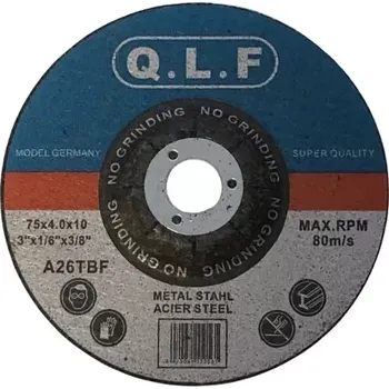 Příslušenství k brusce Brusný kotouč Q.L.F. A26TBF k uhlové brusce - 75x1,2x10 mm