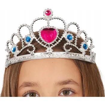 Ozdoba do vlasů KORUNKA TIÁRA SE SRDÍČKEM, SRDCE, KRÁLOVNA, PRINCEZNA, STŘÍBRNÁ, STŘÍBRNÝ