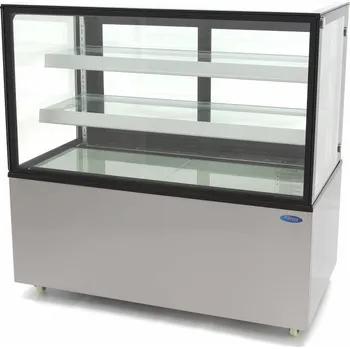 Vinotéka Maxima Hranatá vitrína na zákusky 122cm - 400L, perfektní pro bistra a kavárny