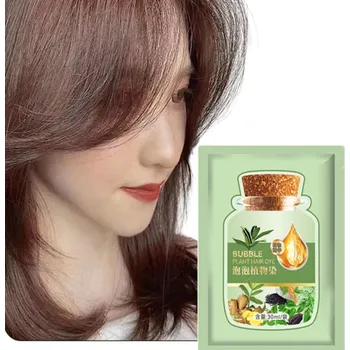 Barva na vlasy Přírodní bylinný barvicí šampon na vlasy 5 minut Krytí šedin Výživa Regenerace Jemné složení Rostlinné extrakty Bez podráždění kaštanová