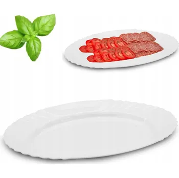 Talíř OVÁLNÝ BÍLÝ SERVÍROVACÍ TALÍŘ 30 CM NA CHUŤOVKY