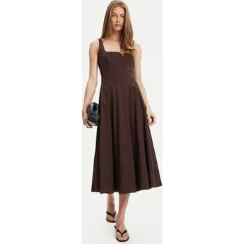 Dámské šaty STAUD Každodenní šaty Wells R24F2101PO Hnědá Regular Fit 4