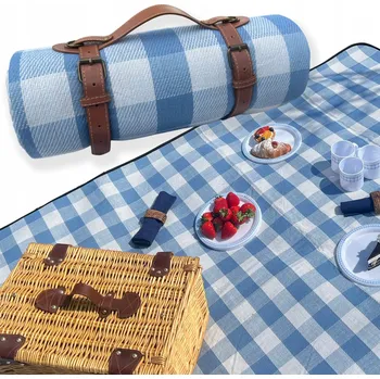 Pikniková deka PIKNIKOVÁ DEKA / PODLOŽKA NA PLÁŽ S IZOLACÍ VODĚODOLNÁ 150X200CM STYLOVÉ DRŽADLO