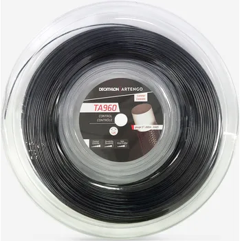 Struna na výplet tenisové rakety ARTENGO Monofilamentový tenisový výplet TA960 Control 1,25 mm černý 200 m
