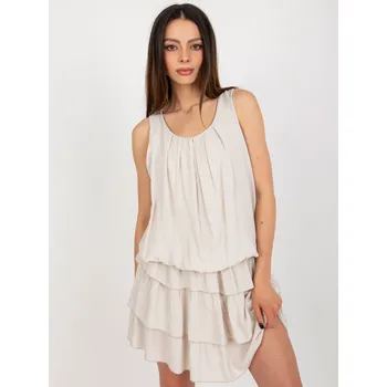 Dámské šaty TW SK BI 8139 šaty.44 světle béžová jedna velikost