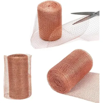 Příslušenství pro skleník Měděná síťovina proti škůdcům 12,7 cm x 3 m Ochranná páska proti hlodavcům Těsnění otvorů Odolná pletivo z mědi Větrací a instalační ochrana