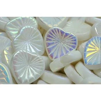 Korálek Korálky Kiwi Srdíčka č.2393 (18x18mm)