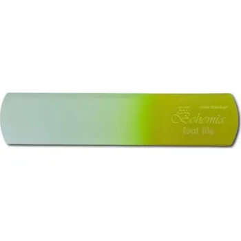 Kuchyňská škrabka Bohemia skleněná škrabka na nohy žlutá