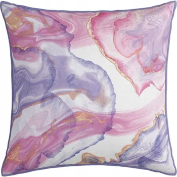 Povlak na dekorativní polštářek Dekorační povlak na polštář 43x43 se sametovým lemem VELVET růžový - vizualizace