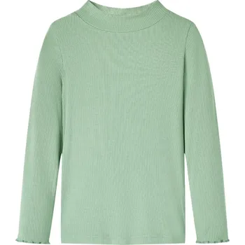 Chlapecké tričko Dětské tričko s dlouhým rukávem a zvýšeným límcem tmavě mátové 116