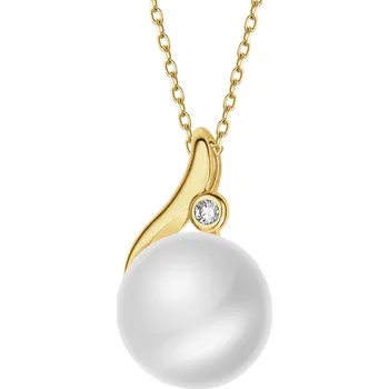 Přívěsek Zlatý přívěsek s briliantem a perlou - ryzost 585 - 103.854