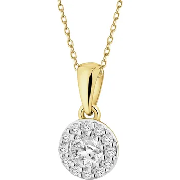 Přívěsek Zlatý přívěsek s diamanty - 0,25 ct - ryzost 585 - 109.173