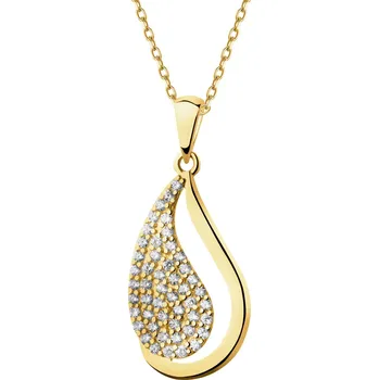 Přívěsek Zlatý přívěsek se zirkony - slza - Z-867.02